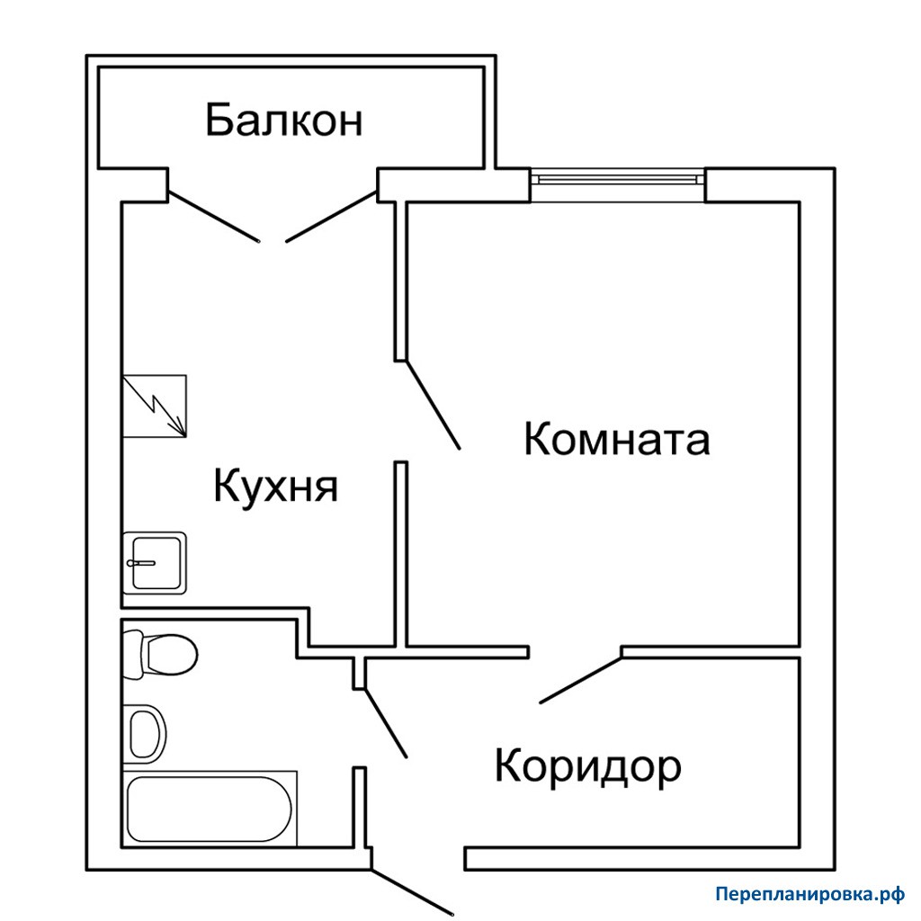 Схема однокомнатных квартир