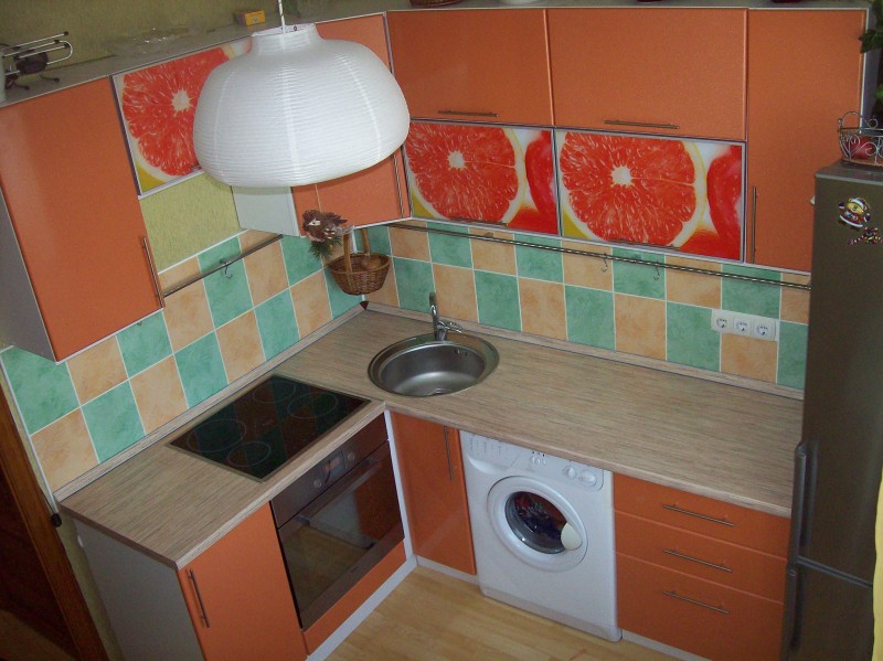 Фото кухни в хрущевке со стиральной машиной