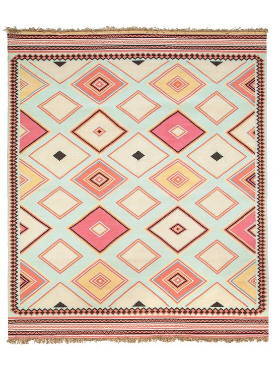 Native dark floor rug