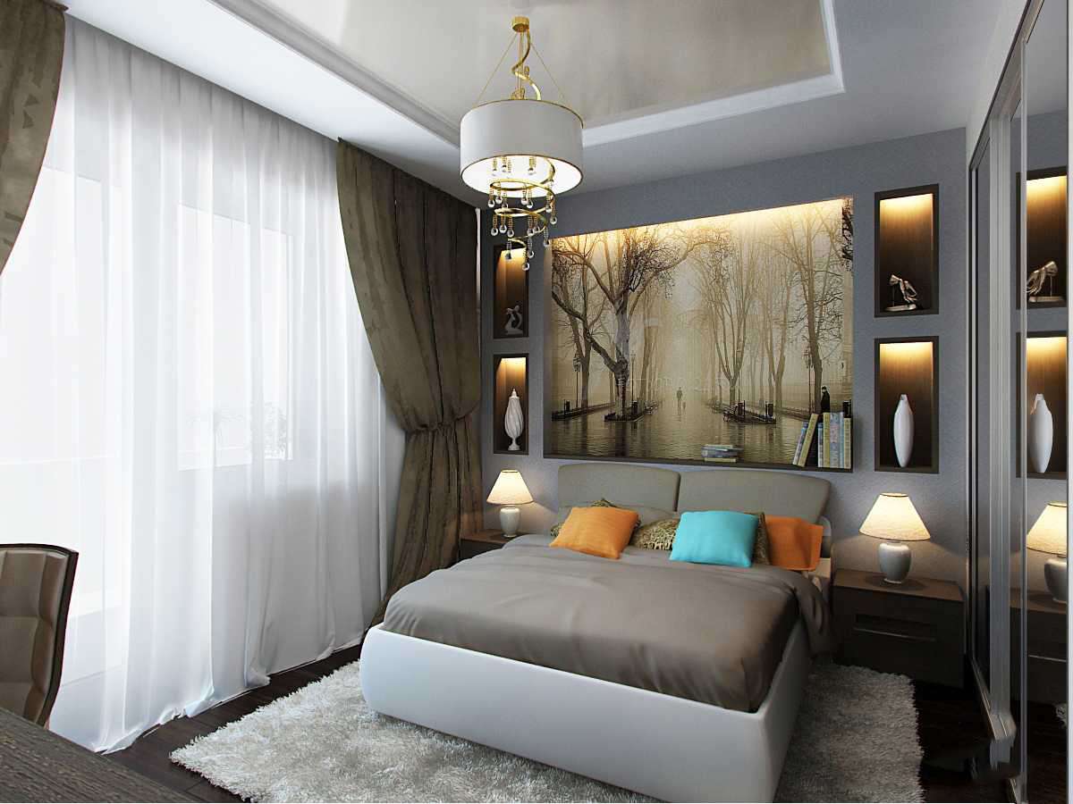 Дизайн малогабаритной спальни 10 кв м - 83 фото