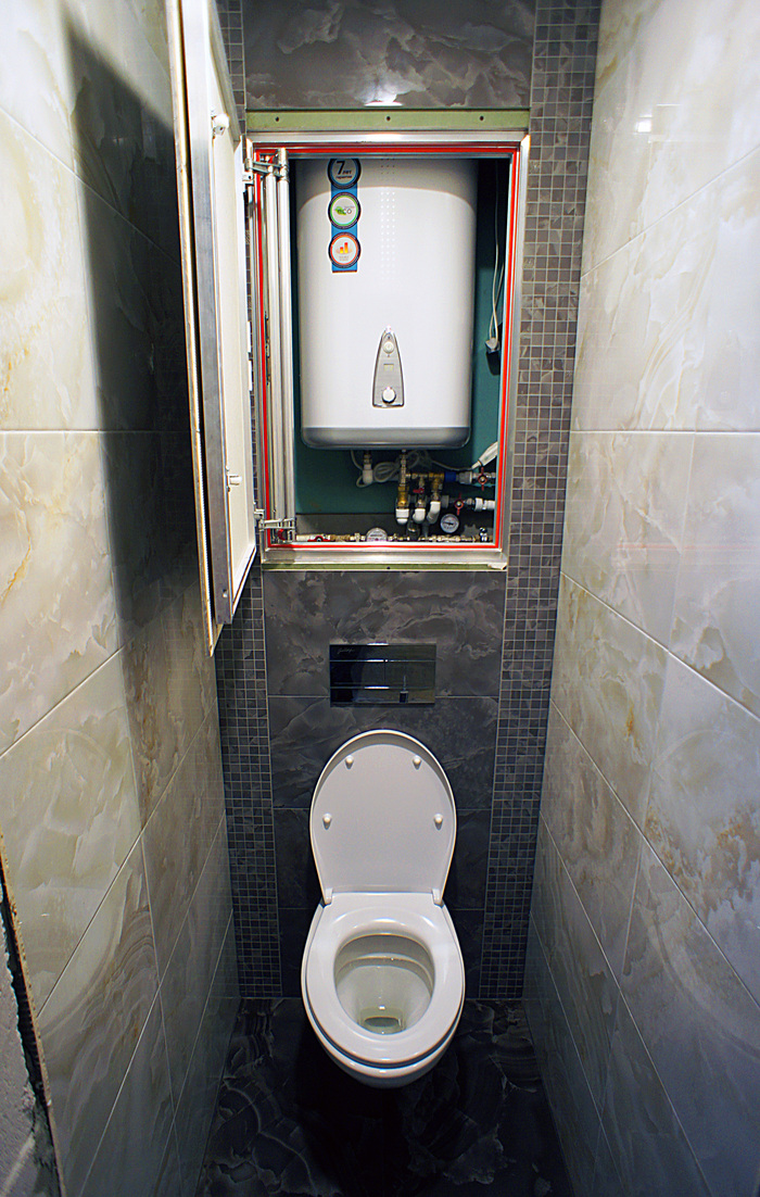 Ремонт в туалете дизайн для маленькой площади с трубами