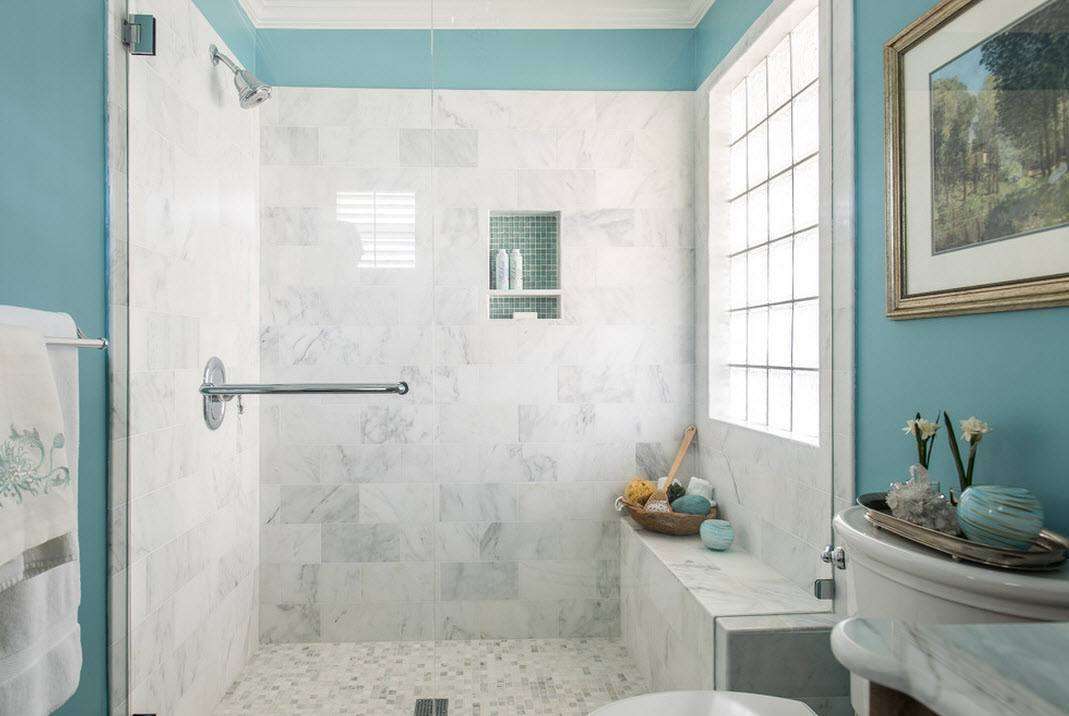 ванная с душевой кабиной декор фото