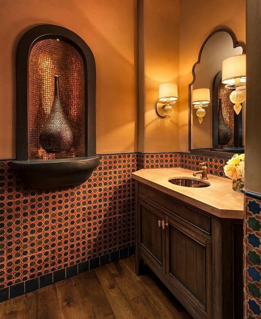 Декор ванной комнаты в марокканском стиле