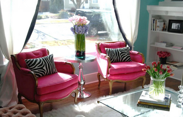 pink chairs