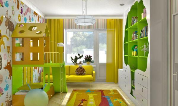 Можно совместить спальню и детскую комнату, используя декоративные вещи и оригинальный дизайн