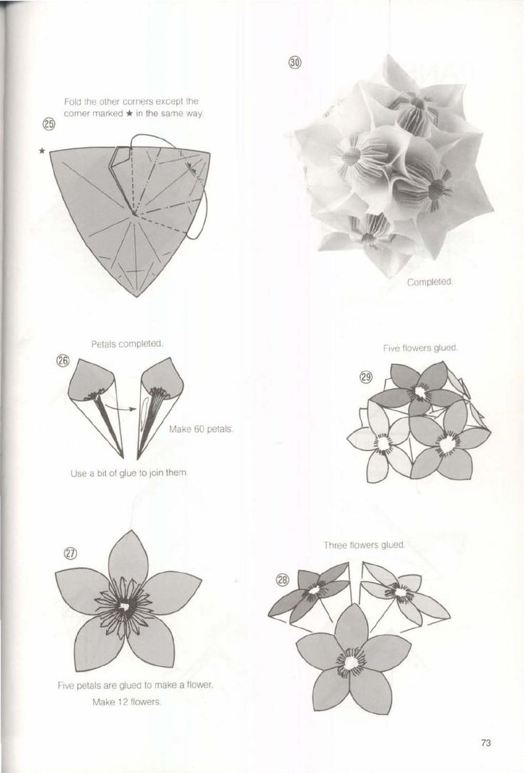 Цветы из бумаги схемы цветы