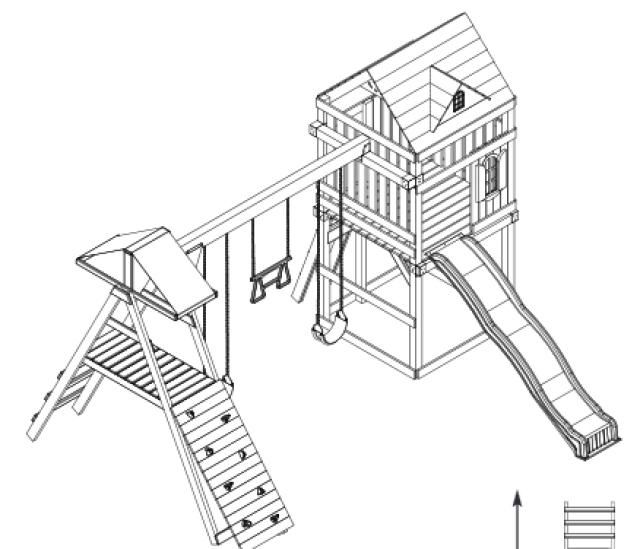 Схема сборки детской площадки из дерева
