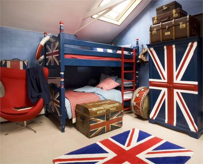 Британский флаг в детской комнате