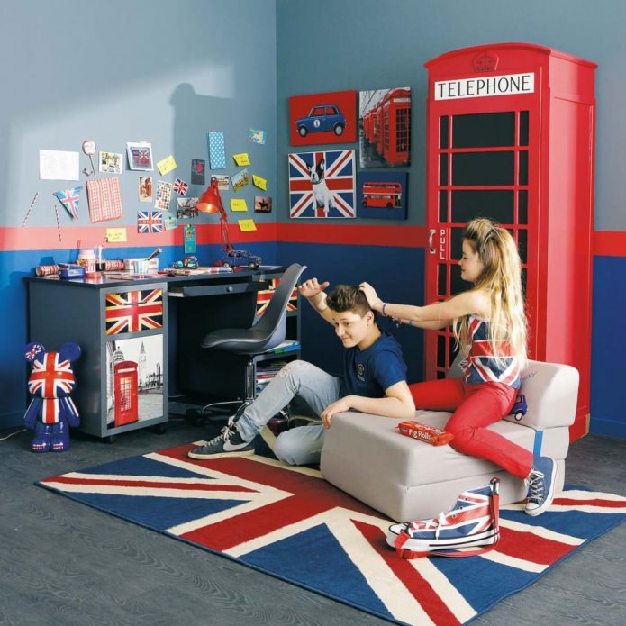 Оформление детской комнаты в британском стиле