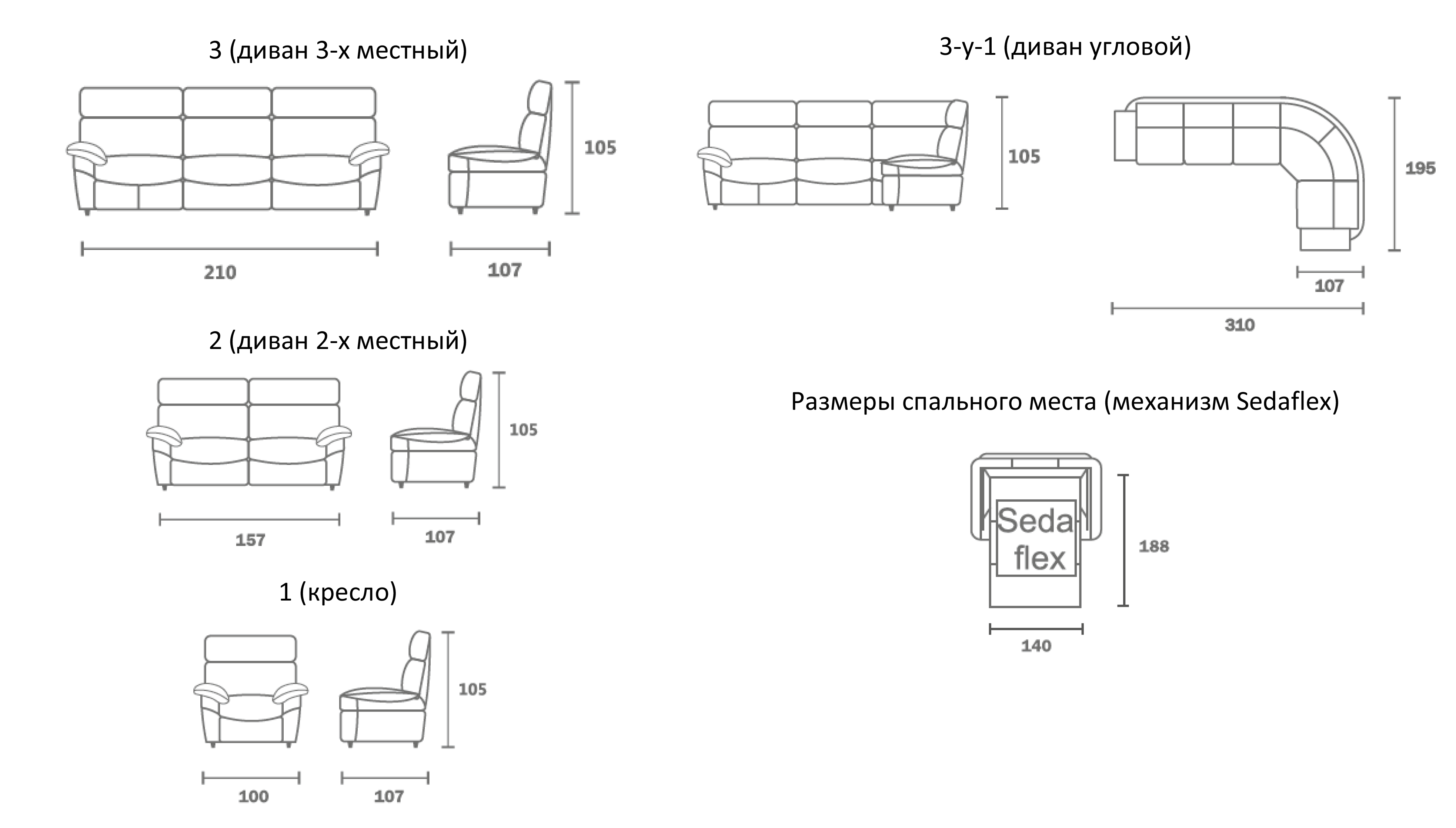 Диван угловой на плане