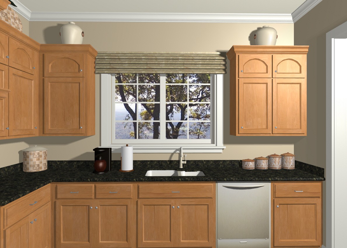 Кухонный гарнитур с окном фото