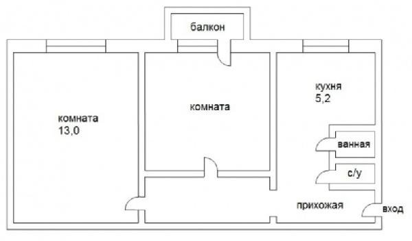 план квартиры после переделки 