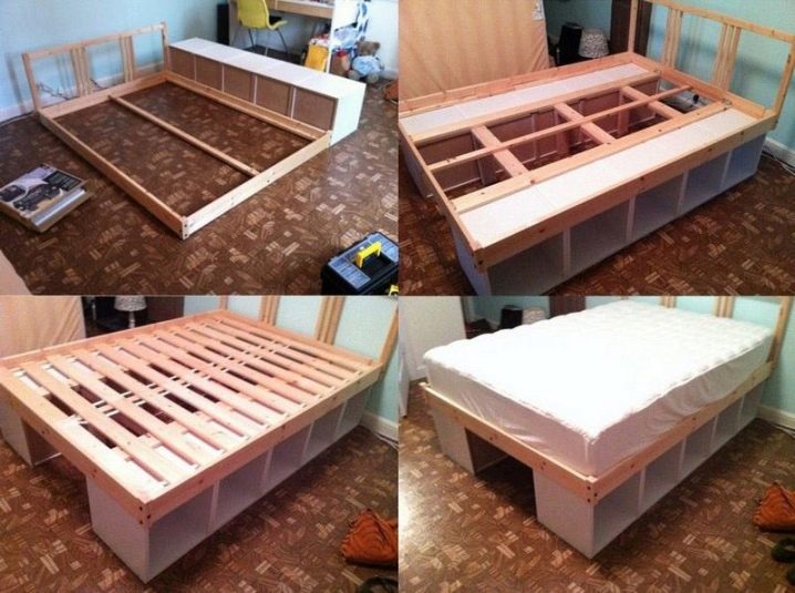 Кровати-подиумы с ящиками