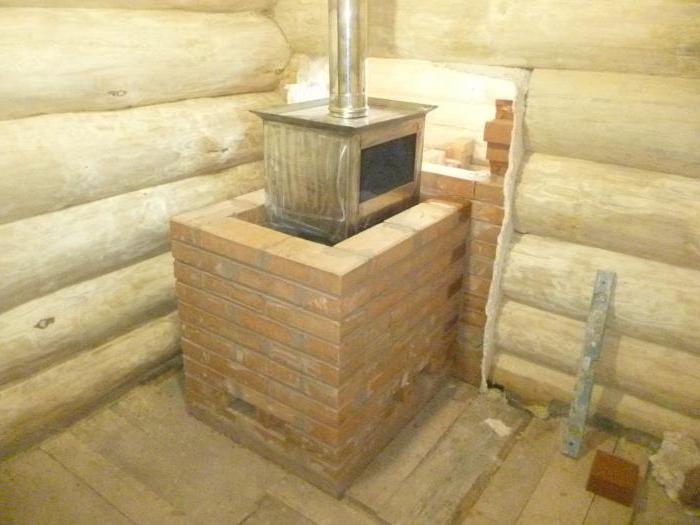 how to impose a sauna stove with a brick
