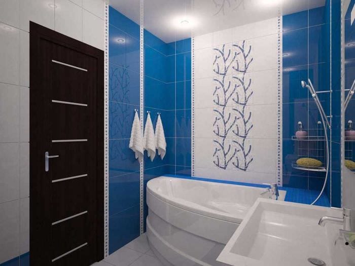 идея необычного интерьера ванной комнаты 2.5 кв.м